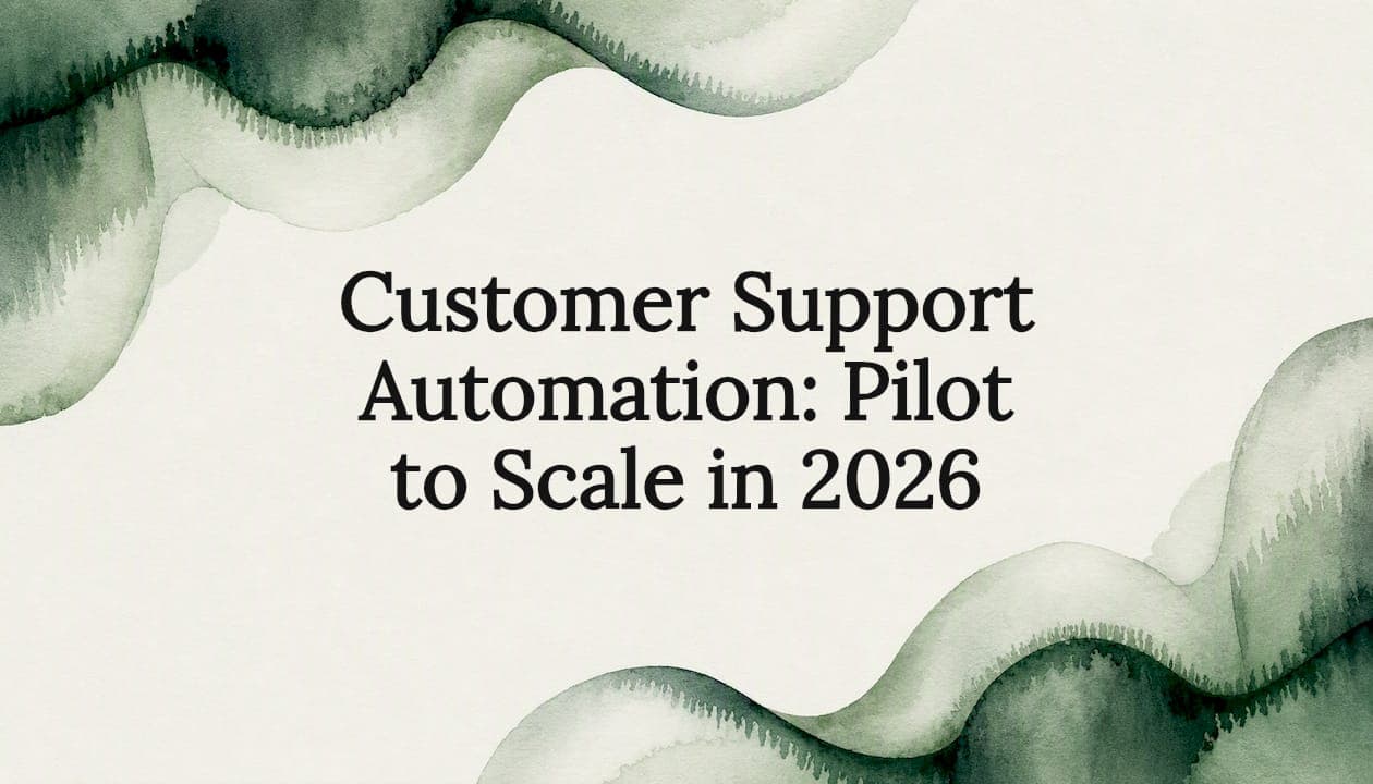 Customer Support Automation: Pilot to Scale in 2026