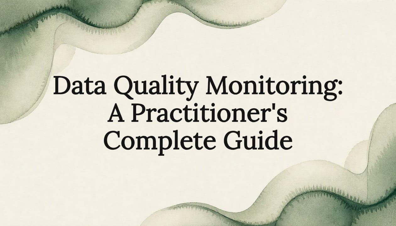 Data Quality Monitoring: A Practitioner's Complete Guide
