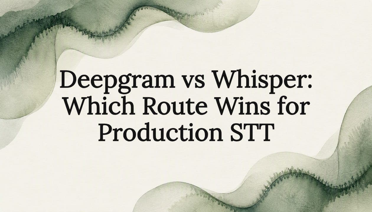 Deepgram vs Whisper: Which Route Wins for Production STT