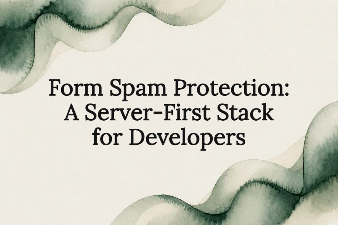 Form Spam Protection: A Server-First Stack for Developers